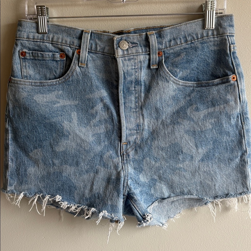 Levi’s 501 Cutoff Shorts High Rise Button Fly Raw Hem Festival